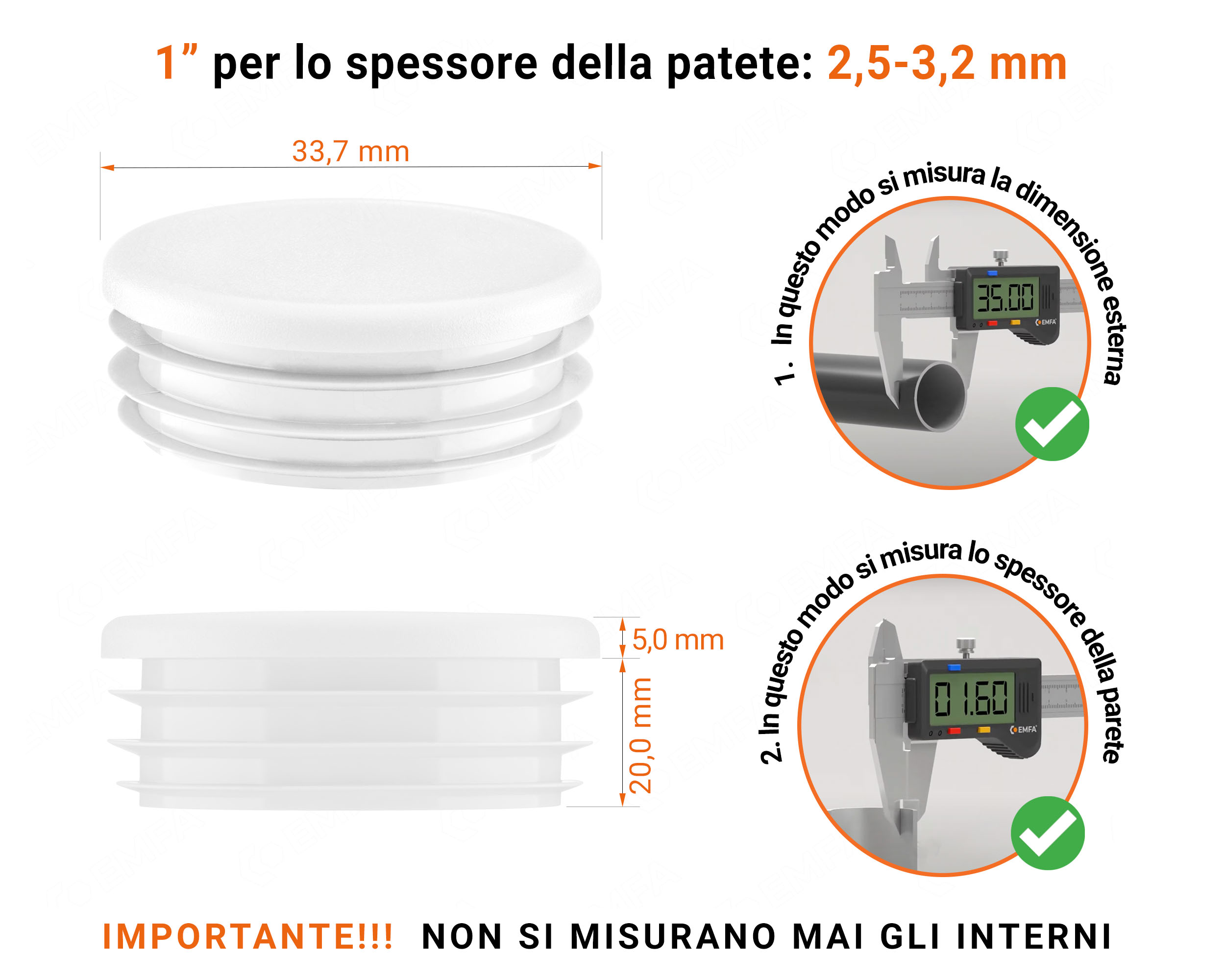 Inserti rotondi per sezione cava circolare 1